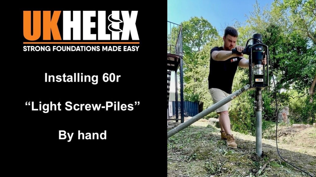 How to Install UKHelix 60R Light Screw-Piles by Hand | Decking, Garden Rooms, Sheds