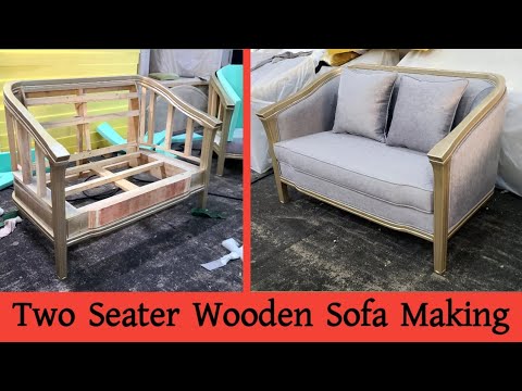 How To Make Arabian Style Wooden Two Seater Sofa Set With Handle Step ...