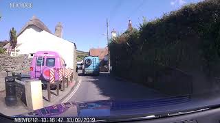 B3231 through Croyde, Jones's Hill & Moor Lane into Ruda. 13/09/2019