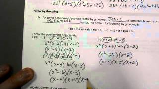 Ch5 4 day1 notes   factoring polynomials