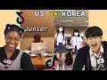 US VS KOREA, High School TIKTOK!! 🏫 KOREAN TEEN & AMERICAN REACTION