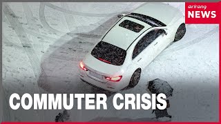 Traffic hazards in Seoul, capital region due to snow, frozen roads
