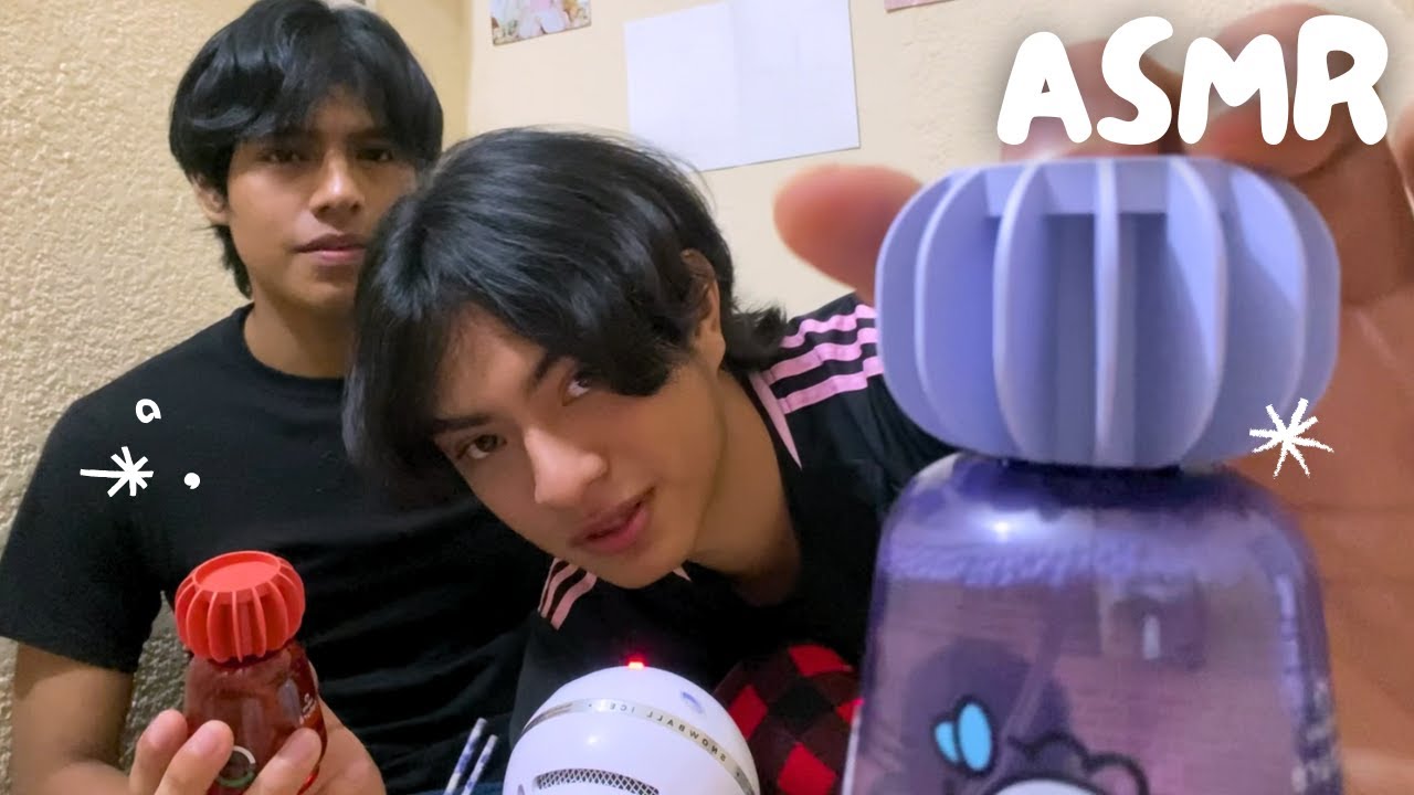 ASMR por primera vez con MI NOVIO 💗 mouth sounds, tapping y mas !!