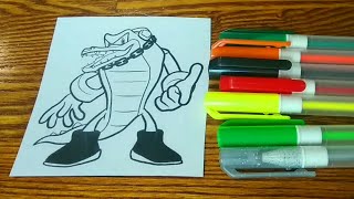 Vector The Crocodile Coloring #16
