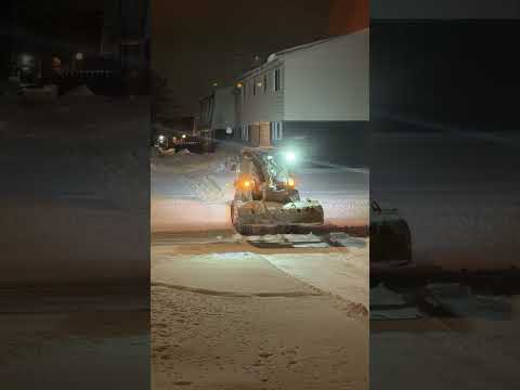 Canadian snowstorm: Driveway clearing service using a Kubota tractor / snowblower combo. Thanks sir!