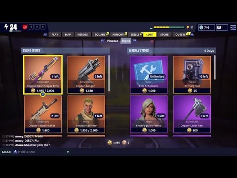 mercury lmg siegebreaker in fortnite save the world weekly item shop update 20 04 18 - fortnite stw mercury lmg