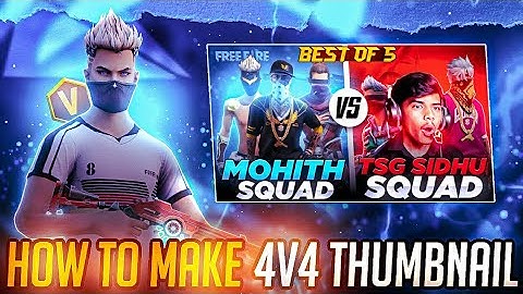 how to make free fire 4v4 thumbnail #telugu #freefire #thumbnail