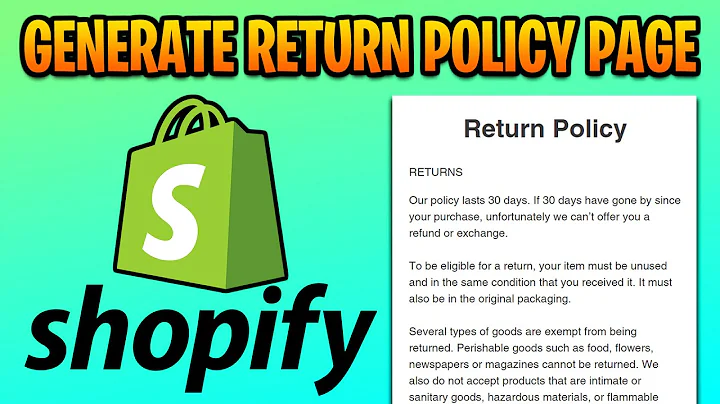 Creating a Clear Return/Refund Policy for Your Shopify Store