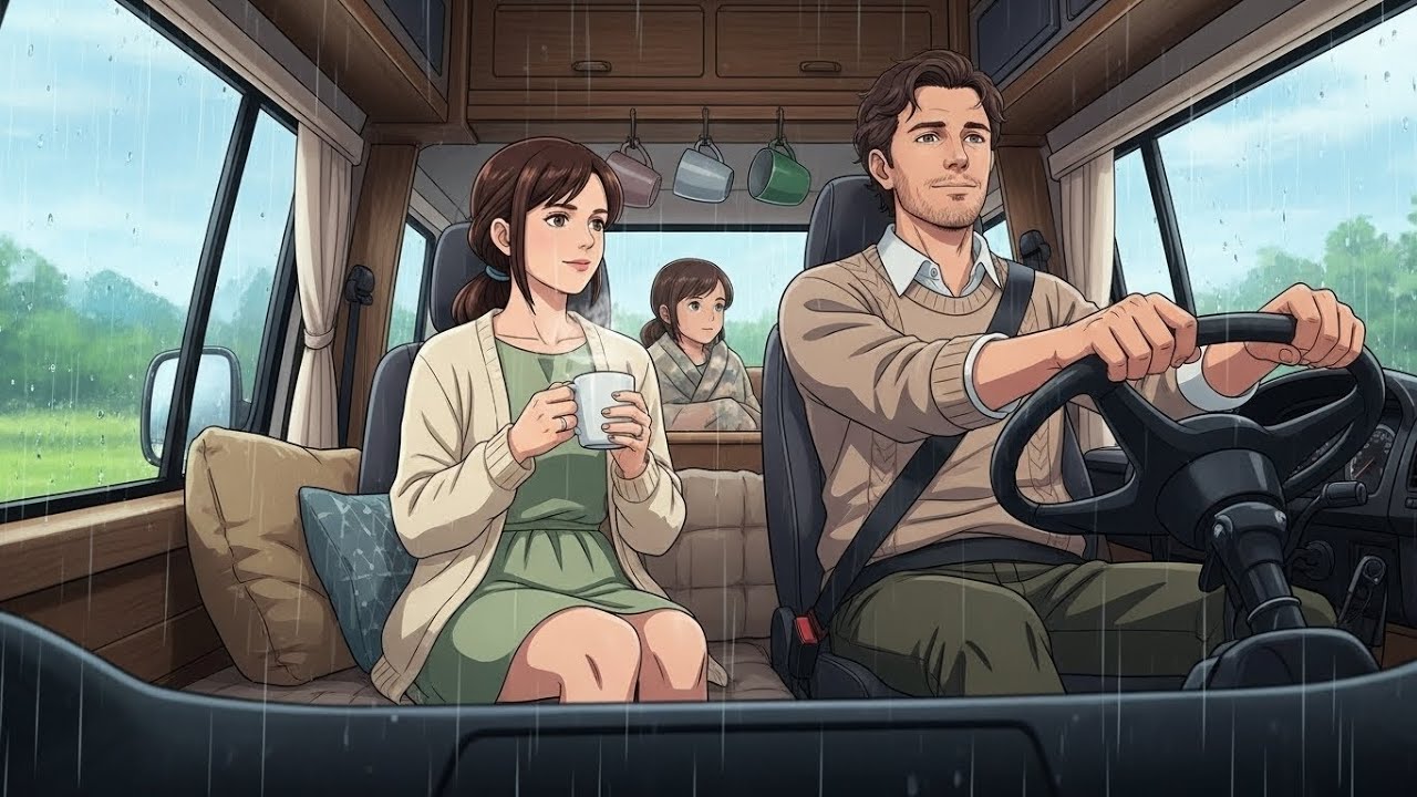 Cozy Family Moments in the Camper Van on a Rainy Day | Cozy ASMR Ambience