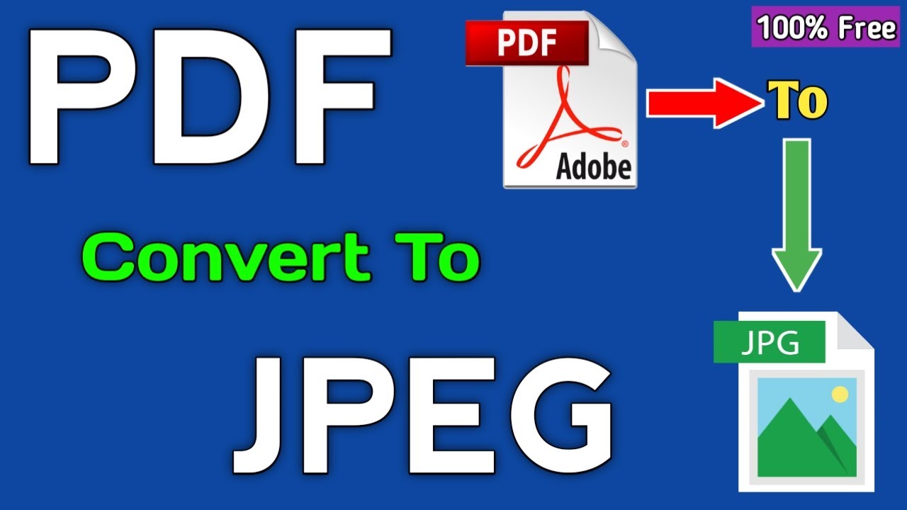 How to Convert PDF to JPEG | Pdf se Jpg me kaise change kare | PDF To ...