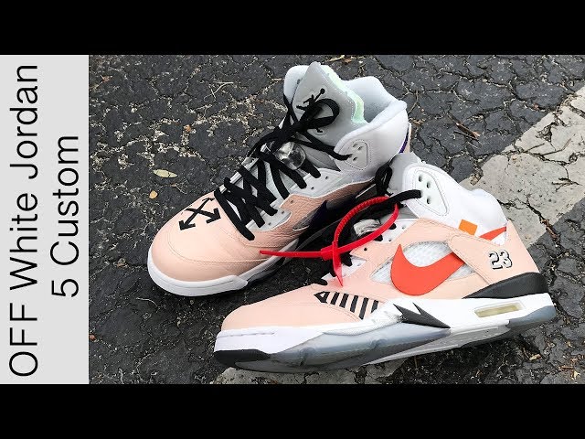 custom off white jordan 5
