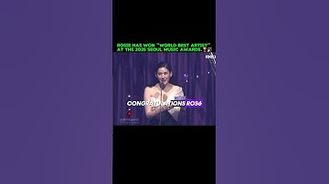 ROSÉ won “World Best Artist” at the 2025 Seoul Music Awards.🏆 #blackpink #rosé #shorts