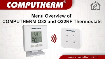 Menu Overview of COMPUTHERM Q32 and Q32RF Thermostats