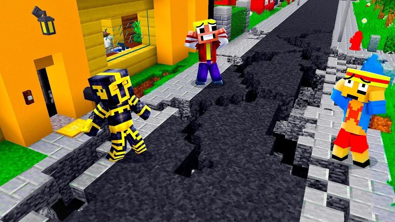 Earthquake Destroys Platanovilla in Minecraft!