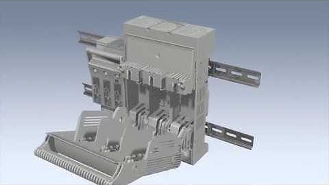 Mounting NH fuse-switch disconnectors KVL on DIN-rails