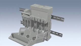 Mounting NH fuse-switch disconnectors KVL on DIN-rails