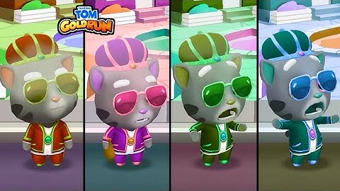 Talking Tom Gold Run King Tom - 4x Colour Reactions Funny Race Chase Boss Android iOS Gameplay