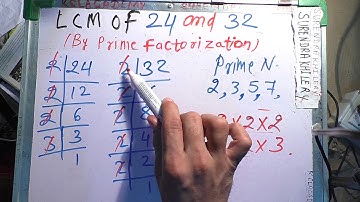 Lcm Of 24 And 32 (In Hindi) | Lcm And Hcf Surendra Khilery | lcm by prime factorisation method