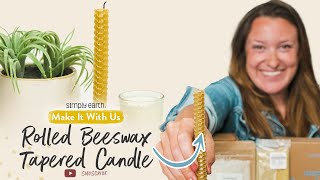 Rolled Beeswax Tapered Candle With Essential Oils