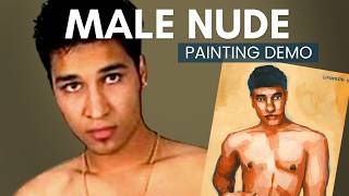 MALE-NUDE PAINTING DEMONSTRATION: BLUE SOFA