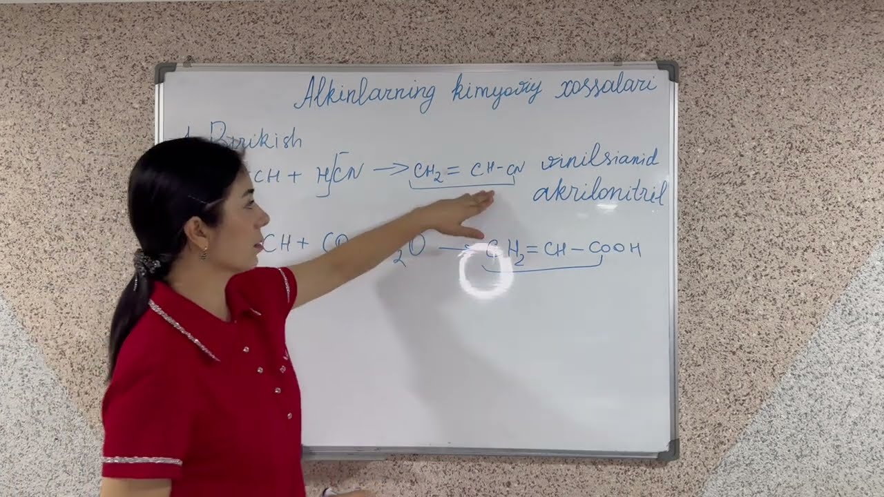 Alkinlarning kimyoviy xossalari