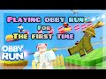 Playing Obby Run For the First Time! (Roblox)