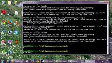 001 Demo of using gcc to compile the code on cygwin