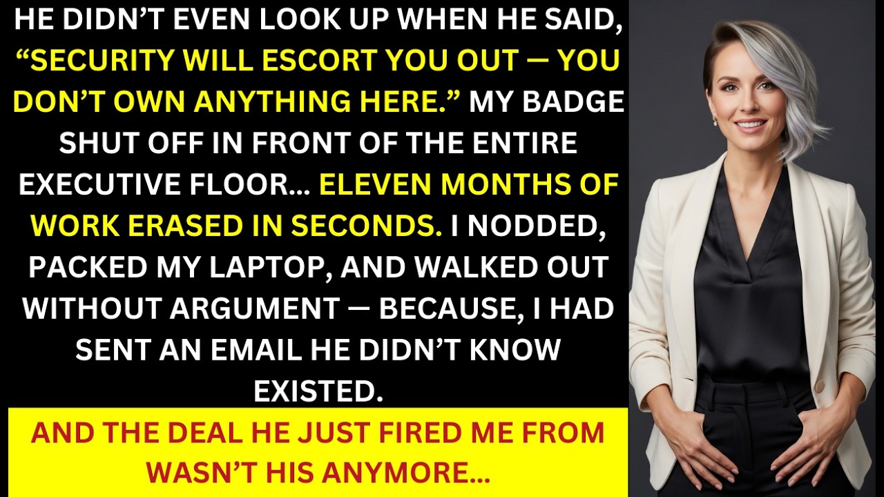 THE CEO ORDERED ME OUT OF THE OFFICE - I LEFT WITH A $20M CONTRACT IN MY NAME