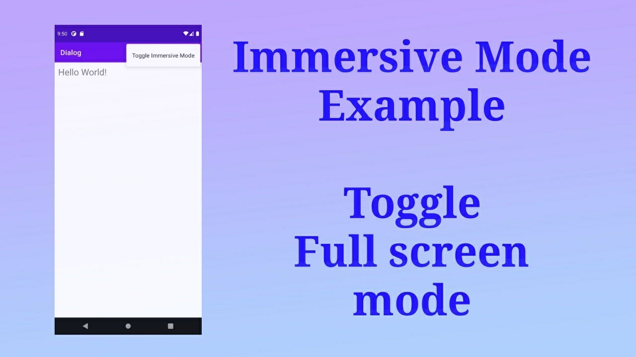 Toggle Fullscreen Immersive Mode