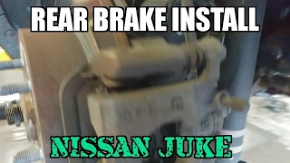 rear brake pad and rotors install Nissan juke