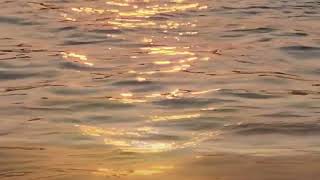 Soothing Golden Hour Ocean Waves Screensaver 3 Hours | Relaxing Water Sounds