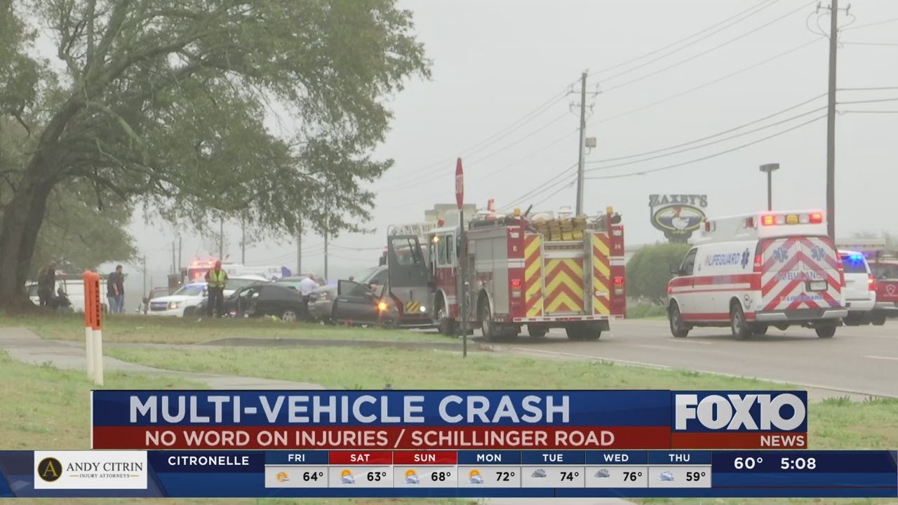 Multvehicle crash on Schillinger Road YouTube