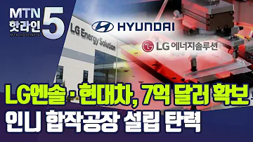 LG엔솔ㆍ현대차 7억 달러 투자금 확보 인니 합작공장 탄력 머니투데이방송 뉴스