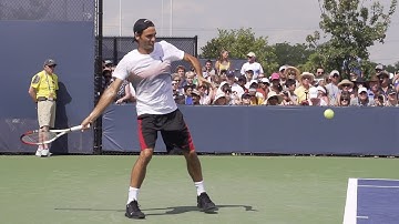 Roger Federer Forehand and Backhand In Super Slow Motion 3 - 2013 Cincinnati Open