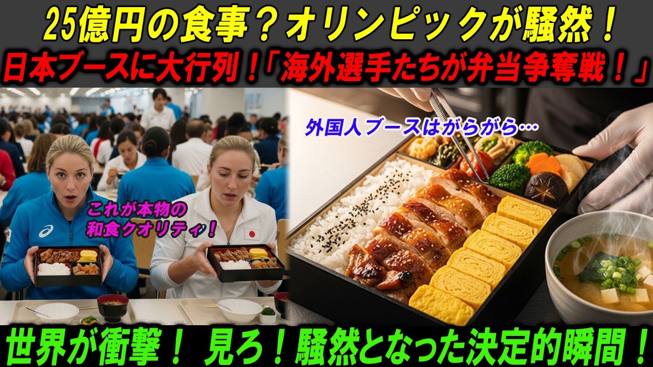 「日本のようにしてください」5000億円のオリンピック食堂が満足度62点、日本の弁当が97点でIOCまで大騒ぎになった状況 [海外感動秘話]