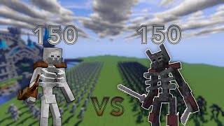 150 Mutant Skeletons  Vs 150 Mutant Wither Skeletons | Minecraft |