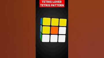 How to make tetris pattern on rubikcube #cubing #cube #tetris