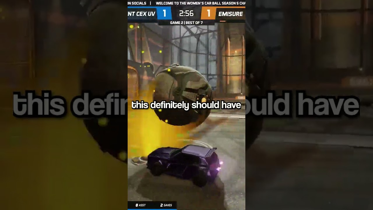 Winning a 1v2 in Pro Female Rocket League! 🤯🚺