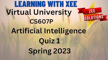 CS607p Quiz 1 Spring 2023 virtual University of Pakistan