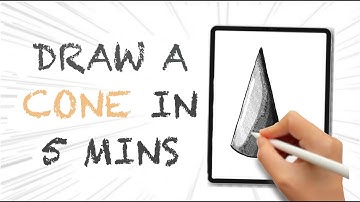 How to draw and shade a cone in 5 minutes...learn with @QuickDrawHabit