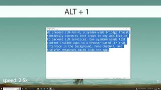LLM-for-X: Integration of Large Language Models into any App—no more copy&paste