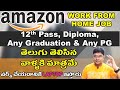 Amazon Work from Home job | Work from Home jobs in Telugu | Amazon jobs | Latest jobs | V the Techee