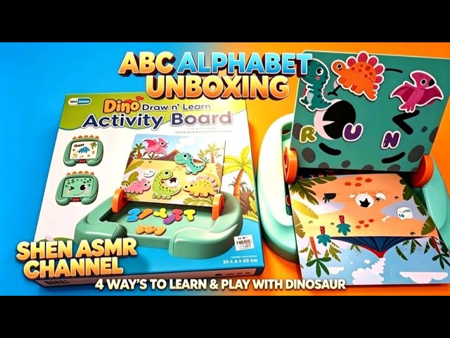 TOY ASMR🧲🎎 Alphabet ABC | Dino Activity Board | 4-in-1 Magnetic letters & More | Unboxing & Review