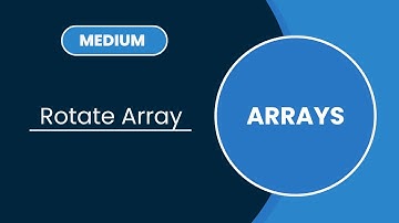 Rotate Array | Arrays | MEDIUM