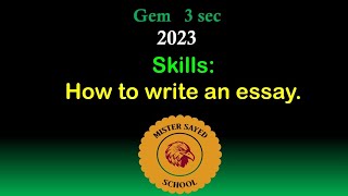 Skills Corner: How to write an essay.  ركن المهارات: كيف تكتب مقالا