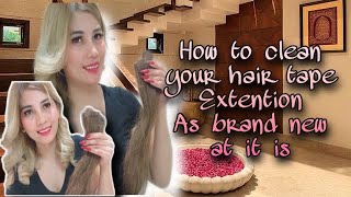 HOW TO: DO YOUR  DIY OLD HAIR TAPE EXTENSION IN TO BRAND NEW || MARIE