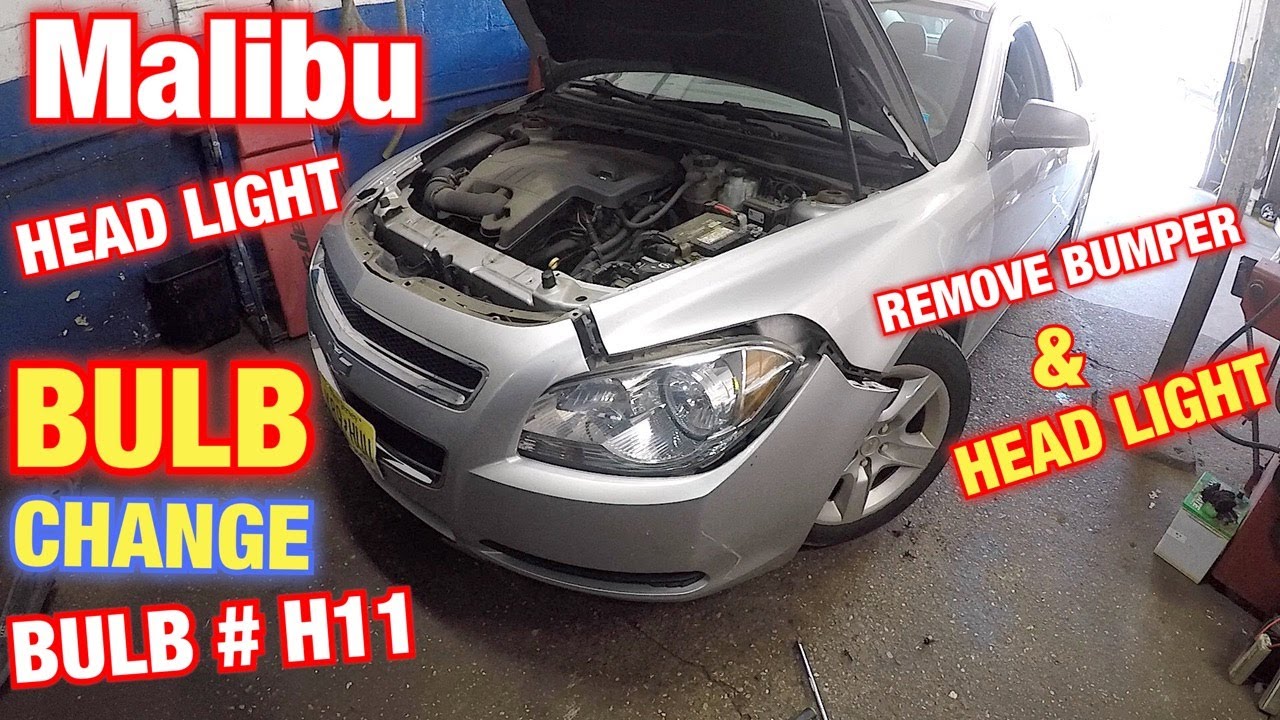 How to replace headlight bulb on Chevy Malibu 2011 and more BULB size