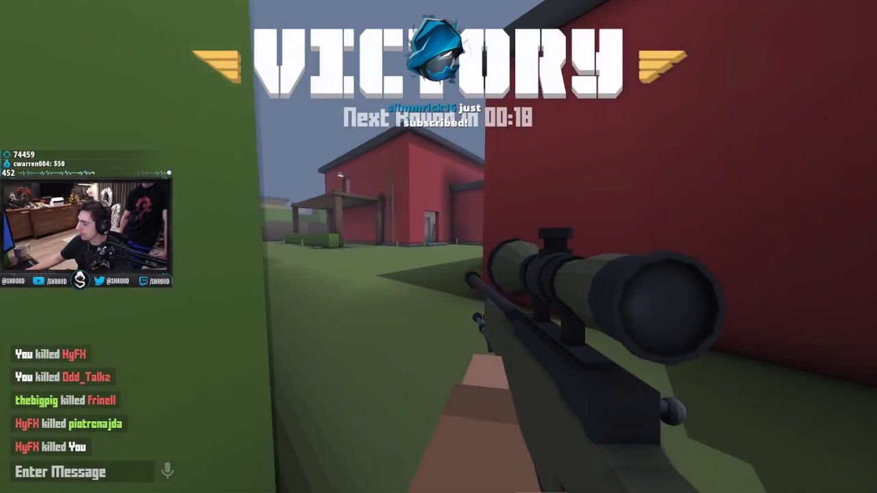 Shroud play KRUNKER and Goes Insane with the QUICKSCOPES