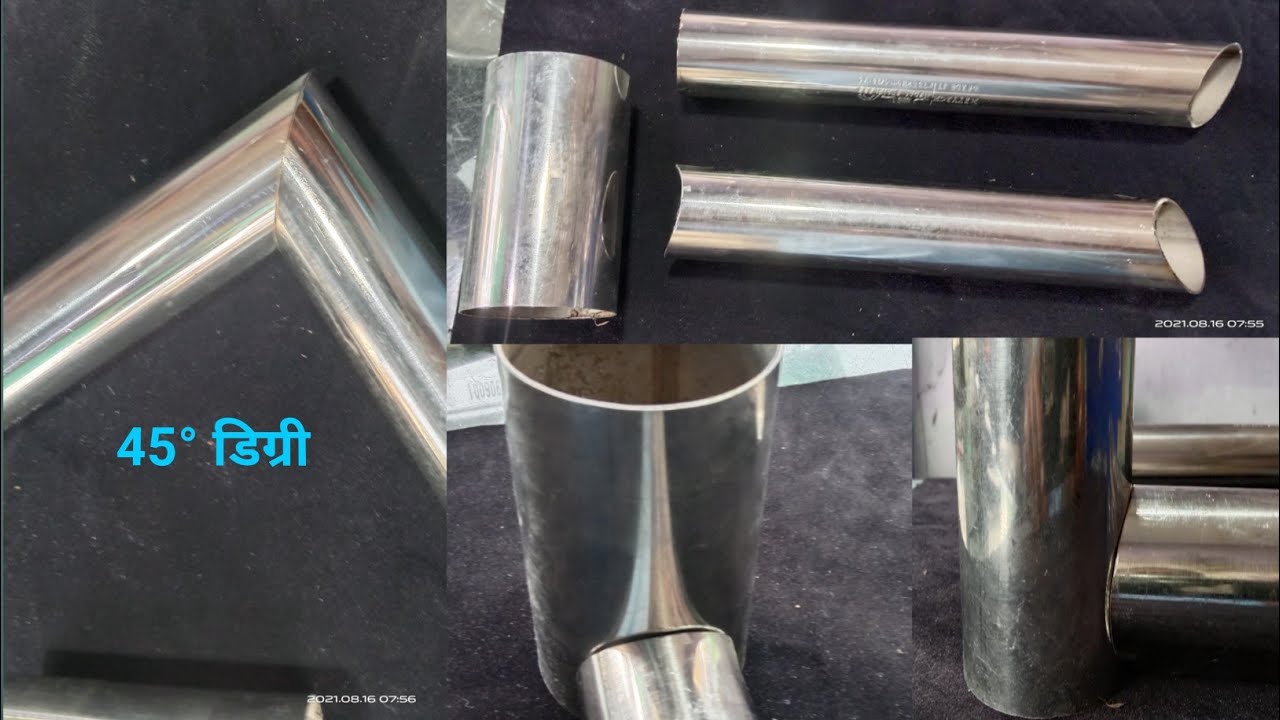 How to make 45° degree | in round pipe | teach the right way to make ...