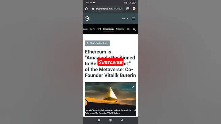 Ethereum is Central Part” of the Metaverse:Vitalik Buterin  #Shorts #ETH #Bitcoin